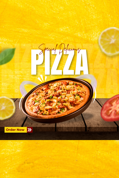 Yellow bold pizza